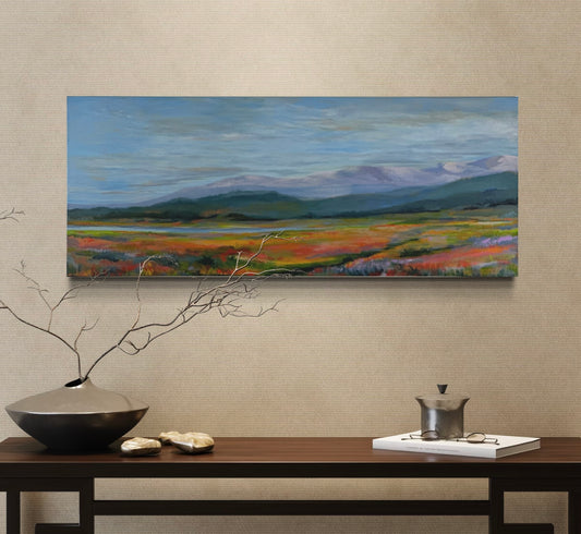 Brilliant Spring Colors in the Mountains | Canvas Art Print