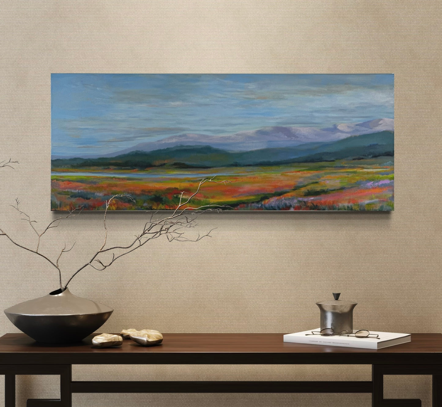 Brilliant Spring Colors in the Mountains | Canvas Art Print