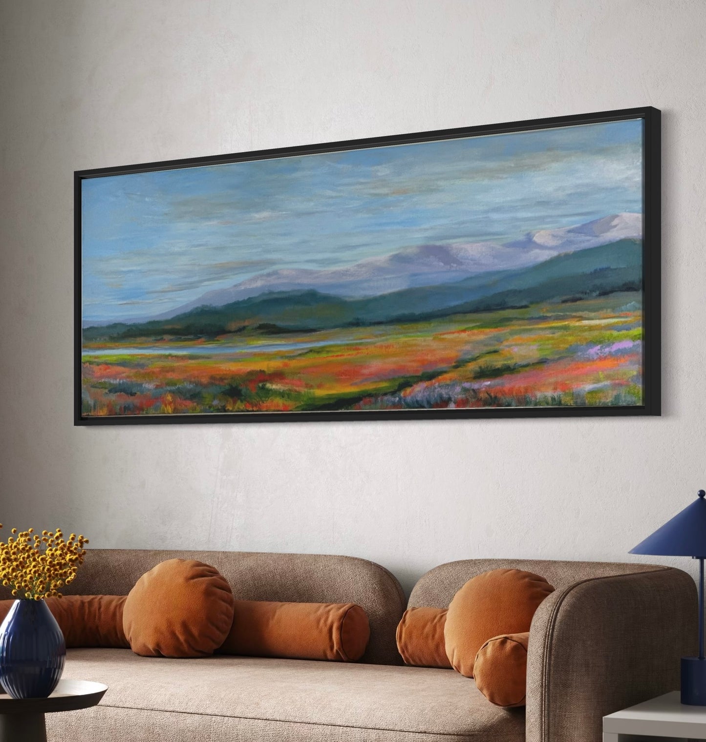 Brilliant Spring Colors in the Mountains | Canvas Art Print